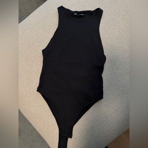 Zara Black Sleeveless Bodysuit